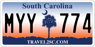 SC license plate MYY774