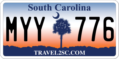 SC license plate MYY776