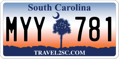 SC license plate MYY781