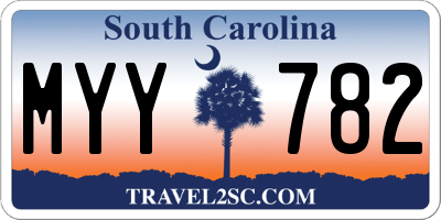 SC license plate MYY782