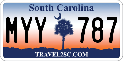 SC license plate MYY787