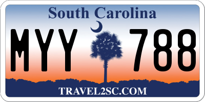 SC license plate MYY788
