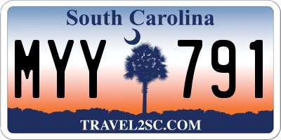 SC license plate MYY791