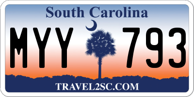 SC license plate MYY793