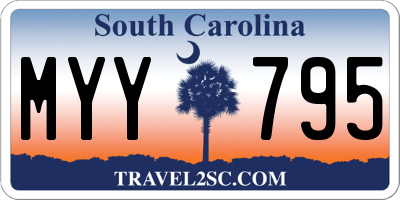 SC license plate MYY795