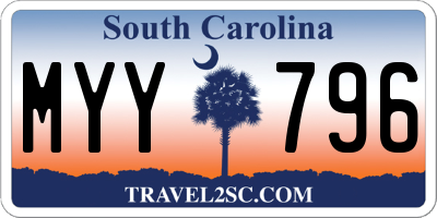 SC license plate MYY796