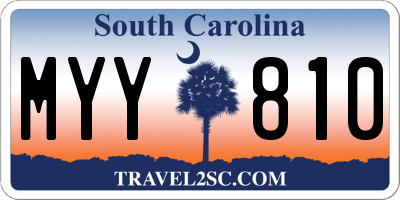 SC license plate MYY810