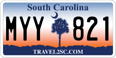 SC license plate MYY821