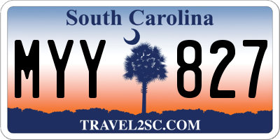 SC license plate MYY827