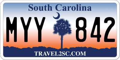 SC license plate MYY842
