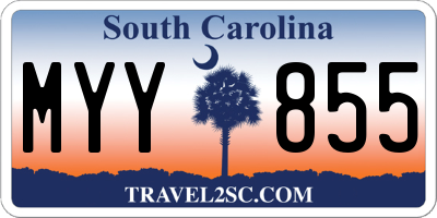 SC license plate MYY855
