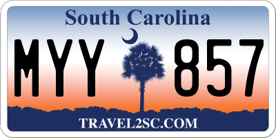 SC license plate MYY857