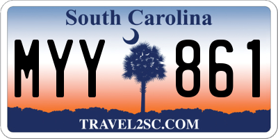 SC license plate MYY861
