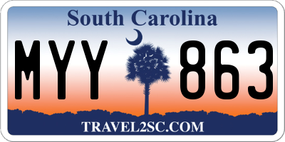 SC license plate MYY863