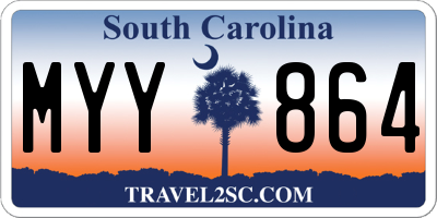 SC license plate MYY864