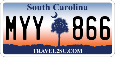 SC license plate MYY866