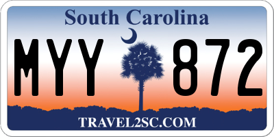 SC license plate MYY872