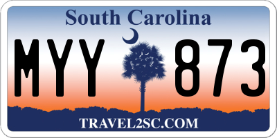 SC license plate MYY873