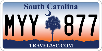 SC license plate MYY877