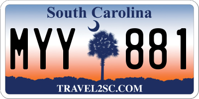 SC license plate MYY881