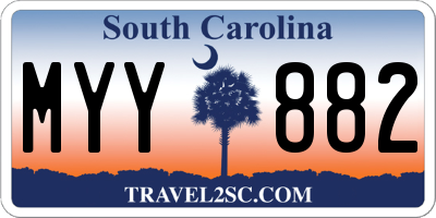 SC license plate MYY882