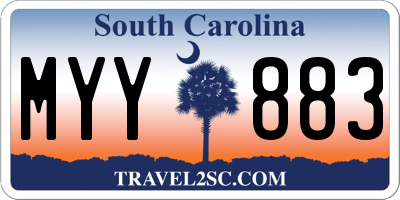 SC license plate MYY883