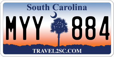 SC license plate MYY884