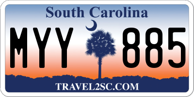 SC license plate MYY885