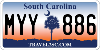 SC license plate MYY886