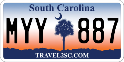 SC license plate MYY887