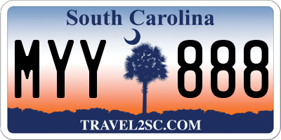 SC license plate MYY888