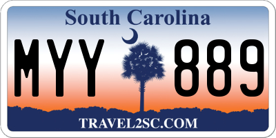 SC license plate MYY889
