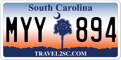 SC license plate MYY894