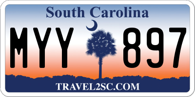 SC license plate MYY897