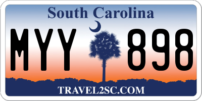 SC license plate MYY898