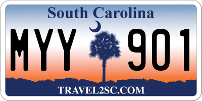 SC license plate MYY901