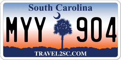 SC license plate MYY904