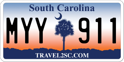 SC license plate MYY911