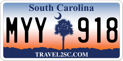 SC license plate MYY918