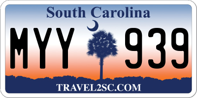 SC license plate MYY939