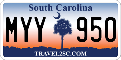 SC license plate MYY950