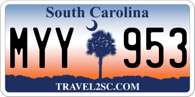 SC license plate MYY953