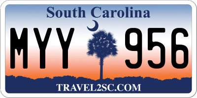SC license plate MYY956