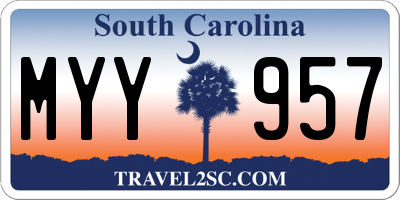 SC license plate MYY957