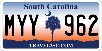 SC license plate MYY962