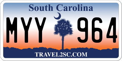 SC license plate MYY964