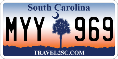 SC license plate MYY969