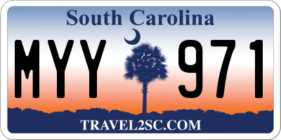 SC license plate MYY971