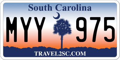 SC license plate MYY975