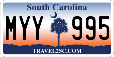 SC license plate MYY995